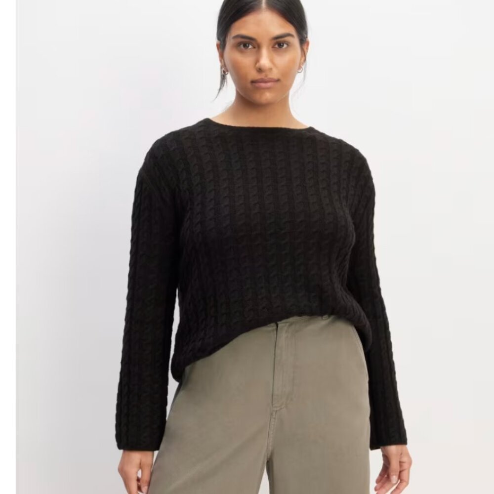 Everlane Cotton Merino Cable Crew